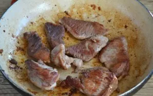 Fry the meat until tender in a small amount of vegetable oil. Be careful not to overcook it, the pork tenderloin should remain very soft ...