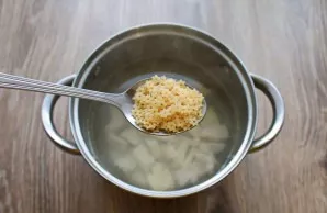 After the fillet is cooked, add the pasta and bring to a boil.