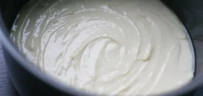 When the dough is completely ready, grease the baking dish with oil and, if desired, sprinkle with flour or semolina. Pour the dough into...