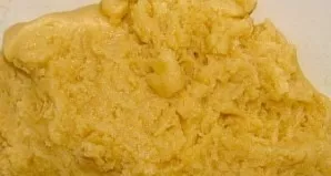 We should get a soft and elastic dough.