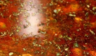 At the very end, add chopped greens.