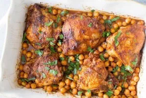 Bake the meat in a preheated oven at 170-180 degrees for about 45 minutes. Decorate the finished dish with finely chopped herbs and serve.