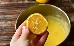 Squeeze the lemon juice. Stir.