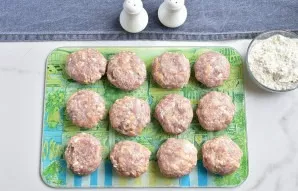 With wet hands, form round balls.