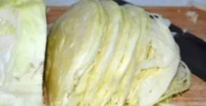 In the meantime, chop the cabbage.