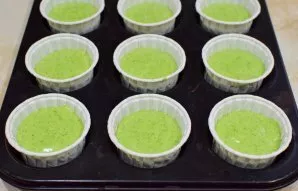 Pour the dough into cupcake molds. Place in the oven, preheated to 180 degrees, for about 15-20 minutes. Follow your oven.