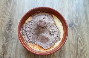 Sift the flour mixture into a bowl and gently mix until smooth..