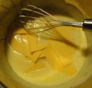 Add cheese (grated or cut).