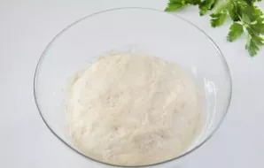 Leave the dough in a warm place for 30-40 minutes until it rises.