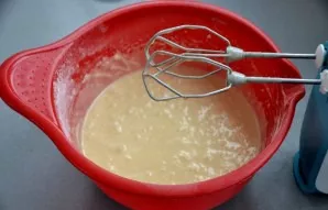 Mix the dough with a mixer.