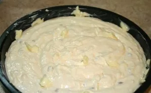 Line the baking sheet with baking paper and put the curd mixture in it.