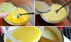 In a small bowl, beat the eggs, pour in the lemon juice and mix. Pour into the soup in a thin stream, stirring.