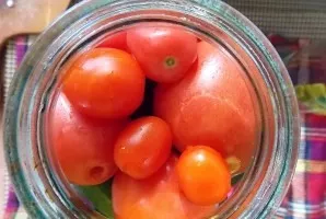 Put the tomatoes on top.