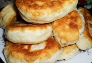 Pies with sauerkraut are ready. Delicious!