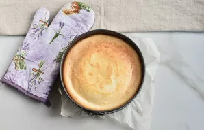 Bake the pie in an oven heated to 160 degrees for about 40-45 minutes.