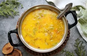 Add cream cheese to the soup and simmer until melted, about five minutes.