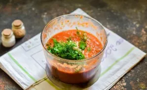 Add finely chopped greens here and crush again.