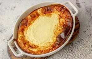 Remove the baked, toasted casserole and let cool.