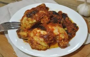 Cook until the end of the program (15 minutes). Then put the chicken with prunes on a plate, garnish with sprigs of parsley and serve to ...