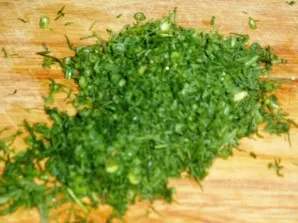 Rinse, dry and crush fresh herbs.