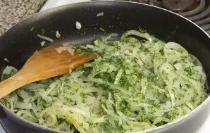 Add a pinch of salt, pepper, chopped dill.