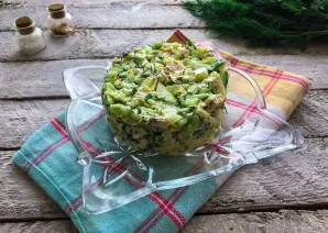 Salad with chicken fillet and eggs is ready. Enjoy your meal!