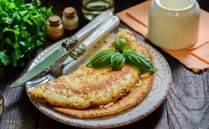 Oatmeal pancakes with cheese to prepare. Delicious!