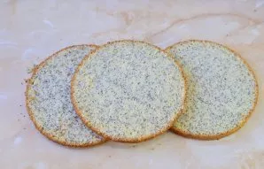 Cut the rested biscuit into 3-4 layers.