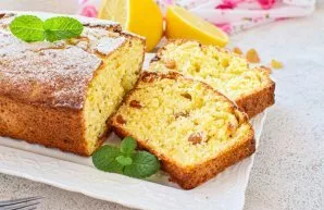 Cut the cake into pieces and serve. Enjoy your meal!