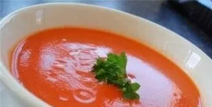 Salt and pepper to taste and add chopped garlic. Tomato soup is ready!