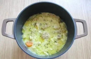 Heat the container with cream for another 5-7 minutes and turn it off. Delicious!