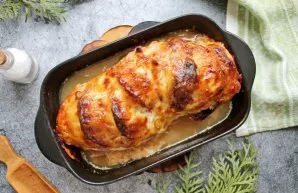 Return the accordion to the oven and bake for another 10-15 minutes until golden brown.