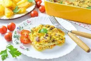 You can supplement the fish with a side dish with potatoes. Enjoy your meal!