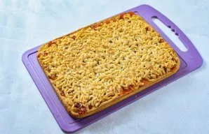 The cake will have a golden brown color. Remove from oven and cool.