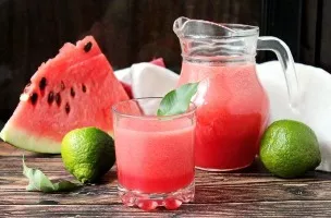 Watermelon lime cocktail