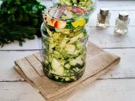 Zucchini in their own juice for the winter