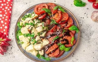 Baked tomato salad