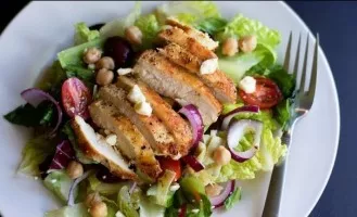 Salad with chicken breast