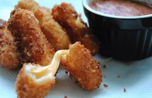 Cheese sticks in batter